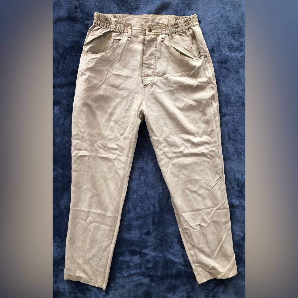 Go Silk for L’zinger Light Sage Green Silk Pants 2 Vintage